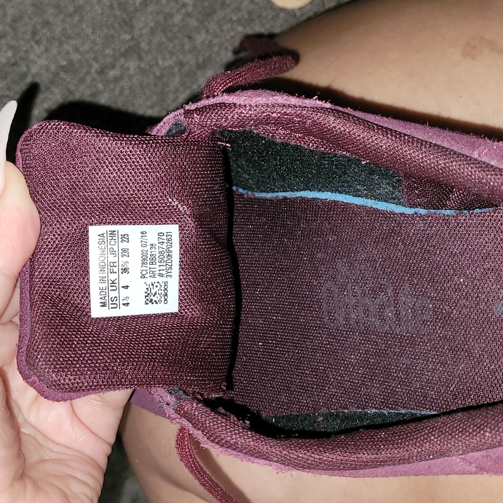 Maroon Addias Shell Toe BigBoy Sneaker - Picture 6 of 6